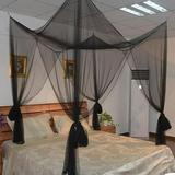 Canopy Bed Curtains 4 Corner Post Canopy Bed Curtain Queen Bed Canopy Curtains Net King Bed Mosquito Net for Decor Adult Bedroom Bed Kids Rooms Bassinet Bed Curtains Mosquito Net