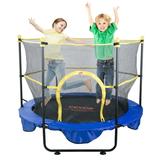 BENTISM 60 Trampoline for Kids 5FT Toddlers Trampoline with Enclosure Net and Balls Mini Trampoline Indoor & Outdoor Trampoline