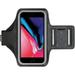 i2 Gear Phone Armband for iPhone 8 7 6 6S - Cell Phone Holder for Running Jogging Gym Exercise with Key Holder and Reflective Surface Black