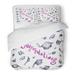 ZHANZZK 3 Piece Bedding Set Hand Sketched Graduation Hat Thrown On Air with Congratulations Text As Centerpiece Twin Size Duvet Cover with 2 Pillowcase for Home Bedding Room Decoration