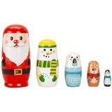 russian nesting dolls 1 Set Russian Nesting Dolls Wooden Nesting Dolls Matryoshka Dolls(Five Layers)