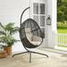 HomeStock Southwestern Style Indoor/Outdoor Wicker Hanging Egg Chair Sand/Dark Brown - Egg Chair & Stand