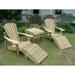 WeathercraftÂ® Patio Conversation set. 4-Piece Adirondack set and accessories. 2 - Chairs and 2 - Footrests
