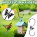 Bird Feeders Hanger 11.50X3.94X0.12-Inch Metal Hummingbird Feeder Hook Heavy Duty Plant Hangers Outdoor for Hanging Plants Bird Feeder Wind Chimes Christmas Ornaments and More (Black)