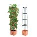 Bio Green Self Watering Planter Box With Trellis - Maxitom Terracotta 2 Pcs.