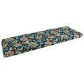 57 x 19 in. Patterned Outdoor Spun Polyester Bench Cushion Telfair Peacock
