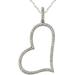 Diamond Heart Pendant 0.25 ct tw in 14K White Gold.Included 18 Inches 14K White Gold Chain.