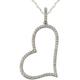 Diamond Heart Pendant 0.25 ct tw in 14K White Gold.Included 18 Inches 14K White Gold Chain.