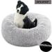 Cat Bed Dog Bed 24 Inch Dog Bed for Small Melium Large Dogs Washable-Round Pet Bed for Puppy and Kitten with Slip-Resistant Bottom (Light Grey)