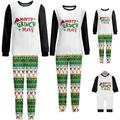 Cartoon Grinch Kawaii Adult Kid Pajama Sets Adult Kid Dad Kids Baby Christmas Pajamas for Pet Baby Kid Dad Mom (Pet L)