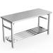 Towallmark 24 x 60 Inches Stainless Steel Work Table for Prep & Work Folding NSF Heavy Duty Commercial Food Prep Worktable with Adjustable Undershelf for Kitchen Prep Work