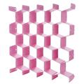 1 Set of 8PCS PP Plastic Drawer Divider Drawer Finishing Clapboard Creative Honeycomb Drawer Partition for Home (Pink)