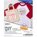 AVERY Iron On Transfer Paper for Light Fabrics Stretchable Pack of 5 Blank Sheets (03302) White Letter Size