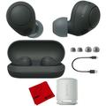 Sony WF-C700N Truly Wireless In-Ear Headphones + Sony XB100 Bluetooth Wireless Speaker (Grey) Bundle