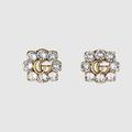 GUCCI Crystal Double G Earrings