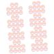 POPETPOP 80 pcs powder puff cosmetic blender applicator triangular puff makeup blending sponges cosmetic puff talcum pads foundation cotton cosmetic pads flocking dry powder woman round