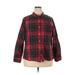 Gap Outlet Long Sleeve Button Down Shirt: Red Tops - Women's Size 2X-Large