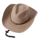 Douhoow – chapeau de paille pour hommes mode d'été Protection solaire décontractée plage Panama