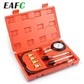 3/8pcs Car Auto Pressure Gauge Tester Kits Set Auto Petrol Engine Compression Leakage Diagnostic