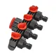 Garden Hose Pipe Splitter 4 Way Tap Connector Irrigation Connection Device Plastic Drip Irrigation