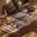 Vintage Plaid Carpet Cotton Home Weave Carpets Bohemian Rug Floor Carpet For Living Room Bedroom