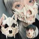 Halloween Skull Party Mask Anime Dragon God Skeleton Half Face Masks Bone Skull Animals Mask Cosplay