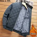 2024 Men's Thick Warm Bomber Jacket Coats Autumn Winter Fleece Lined Casual Jacket for Men Slim Fit