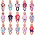 Doll Clothes For 18inch American Doll&43Cm Reborn Doll Cute Cute Cartoon Home Suit Doll Accessories