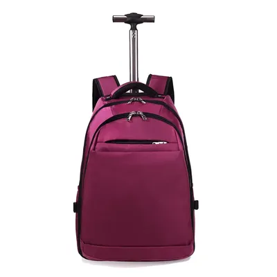Pulley Luggage Backpack Solid Oxford Cloth Boarding Travel Bag Trolley Luggage 20 Inch Business
