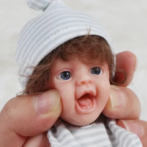 Realistische Newborn Baby Puppen Mini Silikon Volle Körper Nette Kleine Baby