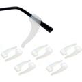 5Pair Clear Anti-Slip Holder Silicone Ear Grip Hook Sunglasses Accessories Eyeglasses Legs Stand Support Sports Eyeglass Strap Holder Eyewear for Unisex Adult Child