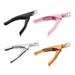 4PCS Artificial Fake Nail Tip Clipper Cutter Trimmer Stainless Steel Manicure Pedicure Clip Tool for Salon Home Pet Beauty (Pink/Golden/Black/Silver)