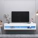 Wall-Mounted Floating Media Console with 20 Color LEDs Lights & Elegant TV Tabinet 80" Multi-Function Stroage TV Stand Modern