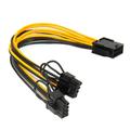 20cm 8 Pin to 8 Pin Adapter Power Cables 8 Pin to Dual PCIe 8 Pin (6+2) Graphics Card PCI for Express Power Adapter GPU