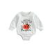 Infant Baby Girls Halloween Romper Daddy s Little Pumpkin Long Sleeve Star Print Bodysuit