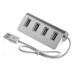 High Speed Mini 4 Port USB Hub with Blue Led Light for Apple Mac Macbook Laptop