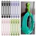 TERGAYEE Silicone Cable Ties Reusable Cable Management Organizer Cable Straps With Suction Cup Multipurpose Elastic Cord Organizer for Bundling and Fastening Cable Cords Wires