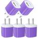 USB Wall Charger Block USB Charger Adapter AILKIN 5V/1A/5Pack Wall Charger Block Fast Charging Station Power Base Charger Block Plug Brick for iPhone Wall Charger Purple