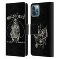 Head Case Designs Officially Licensed Motorhead Graphics Ace Of Spades Lemmy Leather Book Wallet Case Cover Compatible with Apple iPhone 12 / iPhone 12 Pro