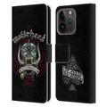 Head Case Designs Officially Licensed Motorhead Graphics Ace Of Spades Dog Leather Book Wallet Case Cover Compatible with Apple iPhone 15 Pro