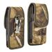 Luxmo Belt Holster for Cricket Debut S2 Vertical Rugged Nylon [Card Slots & Pen Holder] Phone Carrying Pouch Clip Case with Secure Strap Loops (Fits with Rugged Cases) - Hunting Camo