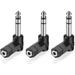Right Angle 35 Mm 25 Inch 3 Piece Set TRS 3 Pole Revolution - High Quality Audio Connectors
