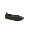 Women's Safi Ballerina Flat by SoftWalk in Dark Green (Size 8 M)