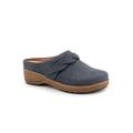 Wide Width Women's Arvada Twist Casual Mule by SoftWalk in Navy Nubuck (Size 12 W)