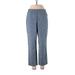 Lands' End Casual Pants - Mid/Reg Rise: Blue Bottoms - Women's Size 10