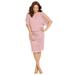 Plus Size Women's Embellished Open Sleeve Dress by Catherines in Wood Rose Pink (Size 32 WP)