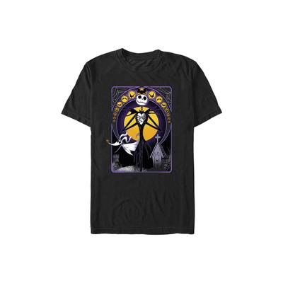 Men's Big & Tall Jack Nightmare Nouveau Tee by Disney in Black (Size 5XL)