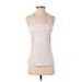 Nike Active Tank Top: Ivory Color Block Activewear - Women's Size Small