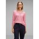 V-Ausschnitt-Pullover STREET ONE Gr. 36, rosa (soft legend rose) Damen Pullover V-Pullover in Melange Optik