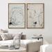 IDEA4WALL Black Gray Paint Strokes Abstract - 2 Piece Print Set Canvas in White | 36 H x 48 W x 1.5 D in | Wayfair FCV-K15-2307-M578-B.WD-24x36x2